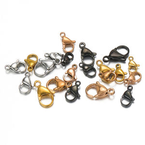 304ステンレス 10mm 11mm 12mm 13mm 15mm ローズゴールド ブラック ロブスタークラスプ コネクター ネックレス・ブレスレット制作向け - Product Image 3