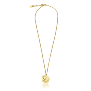 Collar con Colgante de Letra L, Chapado en Oro, Acero Inoxidable, Cadena de Serpiente Minimalista, Joyería Fina para Uso Diario de Mujeres - Product Image 1