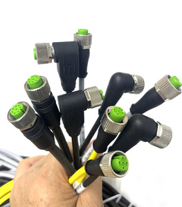 M8 M10 M12 Waterproof Copper <strong>Core</strong> Connector Cable Assembly 2-10 Pin PVC <strong>Plug</strong> Custom Cable for Automobile Home Appliance Machines - Product Image 1