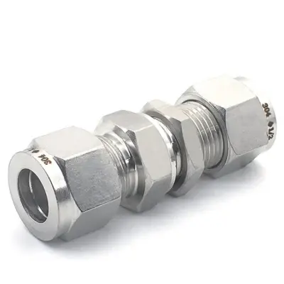 Baja tahan karat hidrolik 304 316L pipa lurus Ferrule adapter kopling perangkat keras Kelas Premium untuk perlengkapan pipa