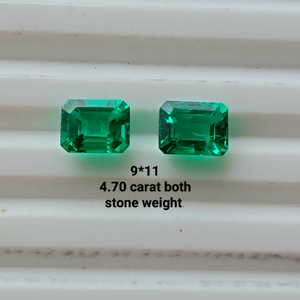 Pierre précieuse verte élégante de laboratoire, de forme multiple, taillée sur mesure, de haute clarté et qualité supérieure, pour la fabrication de bijoux faits à la main. - Product Image 5