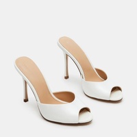 Sandales d'Extérieur Légères à Talons Hauts Sexy et Anti-Dérapantes pour Dames, Printemps/Été 2025, Pointues, Grandes Tailles