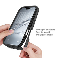 Coque de téléphone magnétique robuste 2-en-1 avec protection intégrale 360° contre les chutes, couverture hybride anti-rayures et dos transparent pour iPhone 17 18 Pro Max