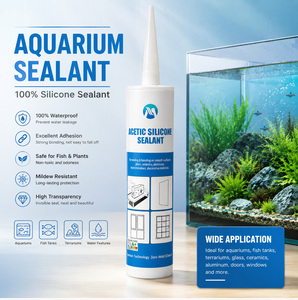 Sellador de Silicona Ácida de Uso General, Adhesivo Impermeable Potente para Sellado de <span class=keywords><strong>Piscinas</strong></span>, Vidrio y Acuarios - Product Image 4
