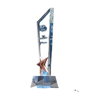 ऐक्रेलिक पर्यावरण के अनुकूल पांच-नुकीले स्टार ट्रॉफी छाया उत्कृष्ट कर्मचारियों के लिए प्रिंटिंग यू. वी. प्रिंटिंग - Product Image 5