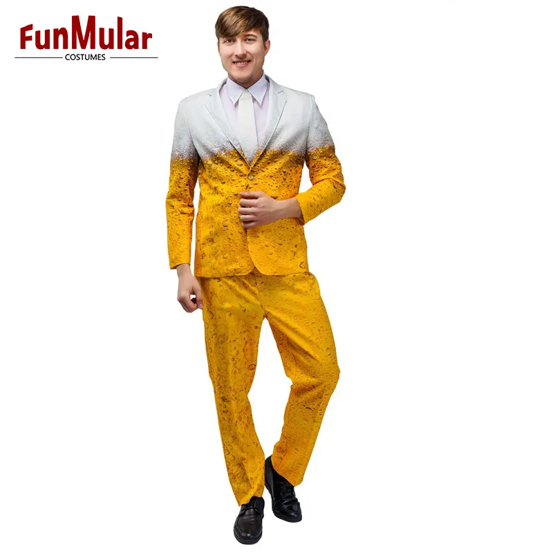 Funular Oktoberfest Costume Mens Oktoberfest Vestuário Terno para o Halloween Carnaval Cosplay Party Costume