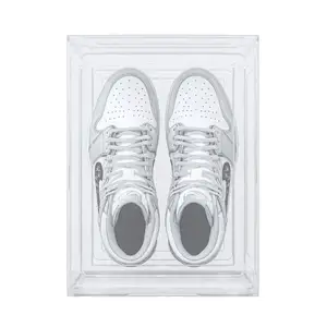 Boîte à chaussures en plastique de marque personnalisée en usine Organisateurs de chaussures transparents