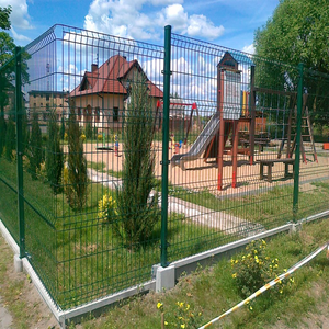 Clôture en panneaux 3D en treillis soudé en métal galvanisé recouvert de PVC avec accessoires pour les écoles, les parcs et les chemins de fer - Product Image 4