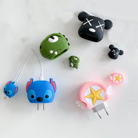 Nuevo Juego de Fundas de Silicona 2 en 1 para Cable de Carga con Diseño de Dibujos Animados para iPhone 20W