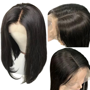 Short <b>Bob</b> Human Hair <b>Wig</b> 2x6 Lace Front Glueless Straight <b>Bob</b> <b>Wig</b> Natural Color for Women GuGu Hair Vietnam - Product Image 1