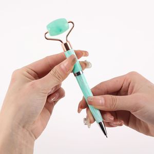 Rouleau de massage facial en résine, stylo multifonctionnel rotatif, outil de massage des yeux, soin de la peau, petit cadeau - Product Image 5
