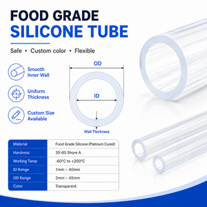 <span class=keywords><strong>Silicona</strong></span> de Grado Alimenticio para Dispensador de Agua de Cafetera, Manguera Flexible de Alta Transparencia, <span class=keywords><strong>Tubo</strong></span> de <span class=keywords><strong>Silicona</strong></span> Resistente al Calor para Bebidas, OEM - Product Image 3