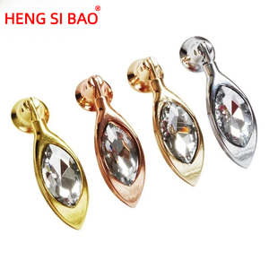 Nhà Máy Bán buôn Chất lượng cao Hợp kim kẽm lỗ duy nhất vàng tinh thể cửa kính xử lý cho đồ nội thất ngăn kéo - Product Image 1