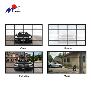 Porte de <span class=keywords><strong>garage</strong></span> <span class=keywords><strong>sectionnelle</strong></span> <span class=keywords><strong>motorisée</strong></span> personnalisée en aluminium avec verre dépoli - Product Image 6