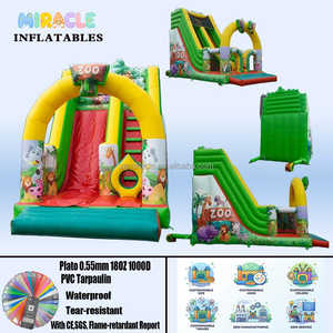 Tobogán Acuático Inflable Comercial con Diseño de Animales para Alquiler en Fiestas - Product Image 2