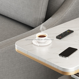 <span class=keywords><strong>Tavolino</strong></span> Laterale Moderno a Forma di C con Piano Nero, <span class=keywords><strong>Tavolino</strong></span> da Divano in Metallo per Soggiorno e Camera da Letto - Product Image 3