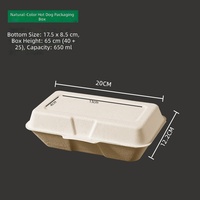 Emballages jetables pour boulangerie à emporter : Boîtes en pulpe moulée pour hot-dogs, hamburgers, croissants et plats prêts à consommer