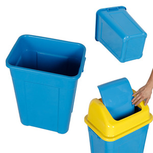 Manufacturer sells swing-top <b>plastic</b> trash cans, outdoor square storage <b>bins</b>, 80L size, and various other specifications. - Product Image 1