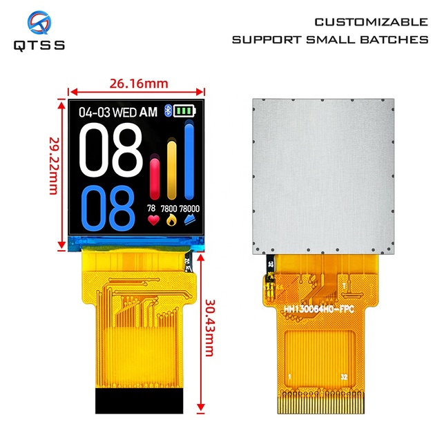 QTSS 1.3 Inch 240x240 TFT Display Screen Panel 32 PIN ST7789V2 RGB IPS SPI Interface LCD Modules 262k Colors LED Backlight Full