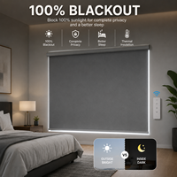 Stores enrouleurs électriques intelligents occultants pour bureaux et salles de réunion, sur mesure, commande vocale via application, 100 % polyester, isolants thermiques