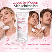 Crème raffermissante et liftante pour le cou avec logo personnalisé, au PDRN et collagène, pour un effet tenseur, lissant, repulpant et améliorant l'élasticité, utilisable avec Gua Sha