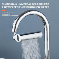 Aérateur de robinet rotatif extensible, tête de pulvérisation de robinet de cuisine remplaçable, débit de cascade extensible