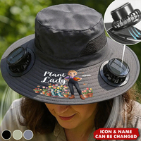 Casquette de baseball d'été respirante en maille polyester avec ventilateur solaire intégré
