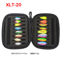 WEIHAI – ensemble d'appâts de pêche en métal, 16 pièces, sac EVA, cuillères, leurres, accessoires, crochets, Spinners