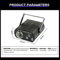 Projecteur Laser Rotatif LED Couleurs Rouge Vert en Alliage d'Aluminium pour Fête DJ Disco KTV Bar Scène 100V 240V - Vente en Gros