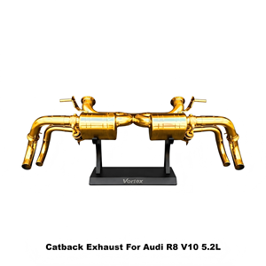 Vortex Luxury Gold-Plated Stainless Steel <b>Exhaust</b> System For Audi R8 V10 5.2L 2018-2023 Bespoke Tuning - Product Image 1