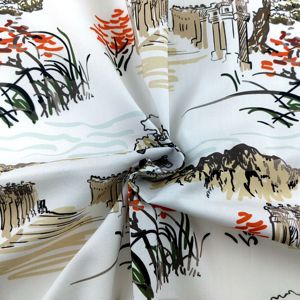 100% coton sergé personnalisé Anti-rides personnalisé coton bambou <span class=keywords><strong>tissu</strong></span> lavé coton <span class=keywords><strong>tissu</strong></span> pour vêtements Vintage, doux et pré-rétréci - Product Image 5