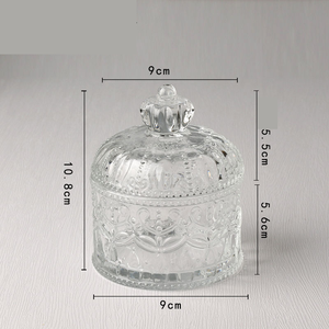 Sự lựa chọn vui vẻ thực phẩm kẹo mứt gia vị trà Nuts thủy tinh thực phẩm lưu trữ container lọ thủy tinh với <span class=keywords><strong>Glass</strong></span> Nắp - Product Image 4