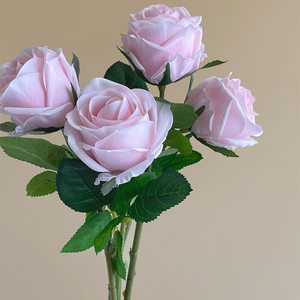 Composizioni di Rose Artificiali in Seta di Alta Qualità, Effetto Realistico, in <span class=keywords><strong>Rosa</strong></span> Caldo <span class=keywords><strong>e</strong></span> Giallo per Decorazioni di Matrimoni <span class=keywords><strong>e</strong></span> Feste - Product Image 4