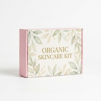 Boîte d'expédition en carton ondulé personnalisée, motif feuille aquarelle, pour emballage de produits de beauté et soins bio, présentoir de vente au détail, vente en gros, portable
