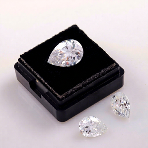 Expédition rapide en stock, taille complète, forme poire, moissanite diamant, pierre précieuse moissanite en vrac, prix de gros - Product Image 1