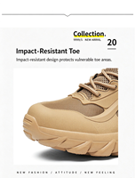 Bottes tactiques de combat personnalisées en gros pour hommes, couleur beige désert, en maille, à lacets, avec semelle extérieure en caoutchouc, chaussures décontractées pour la course lente
