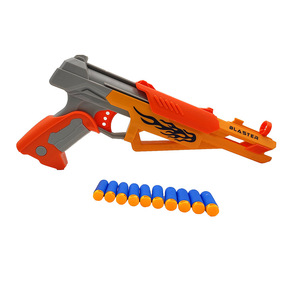 Jeu de tir pour enfants avec cibles en EVA, pistolet à balles souples longue portée avec 10 balles - Product Image 1