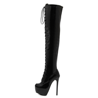 Botas de mujer – bottes à plateforme personnalisées pour femmes (anciennes), chaussures sexy pour femmes, bottes longues pour filles, talons hauts, cuissardes pour dames