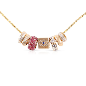 Personnalisé Construisez Votre Propre Collier De Charmes De Perles Pierre De Naissance Perles D'éternité DIY 18k Plaqué Or Étanche Résistant Au Ternir - Product Image 1