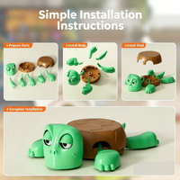 Produits Tendance Nouveauté Créative Drôle Interactif Sous-verre Tortue Imprimé en 3D Décoration de Bureau Farce Jouets Simples