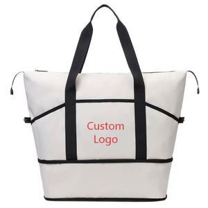 กระเป๋าเดินทางแบบมีโลโก้สั่งทำ กระเป๋าเก็บสัมภาระ กระเป๋าถือสำหรับเดินทางค้างคืน กระเป๋ากีฬา กระเป๋าโท้ทผ้า Oxford ขยายได้ กระเป๋าสะพายข้างเดียว กระเป๋าเดินทางแบบ Duffel - Product Image 1