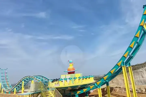 Parque infantil al aire libre Flying Disco UFO Rides Dual Track Saucer Disc Swing Rotating Track Funfair Material duradero de fibra de vidrio ¡Venta! - Product Image 5