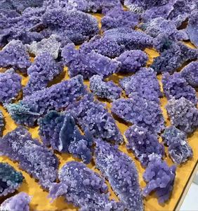 Cristallo <span class=keywords><strong>Grezzo</strong></span> di Agata Viola Naturale di Alta Qualità, Pietra Minerale per Decorazione e Guarigione - Product Image 3