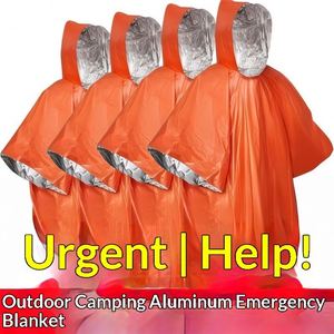 Poncho de Emergencia Térmico Impermeable de Aluminio Grueso para Camping y Senderismo, Manta de Supervivencia Reutilizable para Todas las Estaciones - Product Image 4