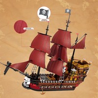 Reobrix 66010 Pirate Revenge 2776PCS Set Blok Bangunan Kapal Bajak Laut Skala Besar dengan Bagian yang Dapat Digerakkan dan Klasik