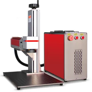 Metaalvezel Lasermarkeermachine (Rood) Lasersnijmachines Voor Roestvrijstalen Metalen Creditcard Lasergraveermachine