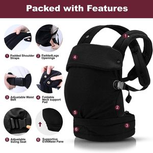 Marsupio Ergonomico per Neonati e Bambini - <span class=keywords><strong>Porta</strong></span> Bebè Comodo, Fascia <span class=keywords><strong>Porta</strong></span> Bebè Avvolgente, Marsupio Frontale e Posteriore - Product Image 5