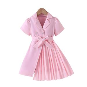 Abito Estivo da Donna Esclusivo <span class=keywords><strong>per</strong></span> il Commercio Transfrontaliero, Lavorato <span class=keywords><strong>all</strong></span>'<span class=keywords><strong>Uncinetto</strong></span>, Tinta Unita, con Cintura Plissettata e Maniche Corte, Elegante e alla Moda - Product Image 5