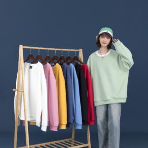 Sweat-shirt à capuche personnalisé Sweet Autumn Streetwear 100% coton jersey poids lourd écologique avec impression en relief du logo sur le devant pour femmes - Product Image 1