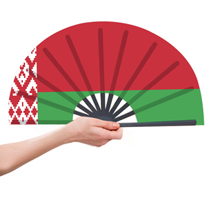 Abanicos Plegables de Bambú con la Bandera de Bielorrusia al por Mayor, Abanico de Mano para Carnaval, Boda, Festival, Fiesta, Agencia de Viajes - Product Image 4